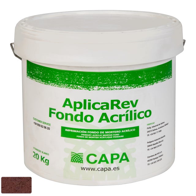 IMPRIMACIÓN DE FONDO APLICAREV FONDO ACRÍLICO 20 KG ROJO TEJA