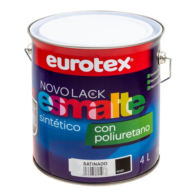 ESMALTE SINTÉTICO SATINADO NOVOLACK 4L NEGRO