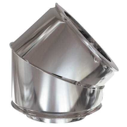 CODO 45º INOXIDABLE PARED DOBLE 80MM