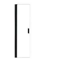 MAMPARA PANEL DE DUCHA ABATIBLE CARIBE PRO 80CM CON TIRADOR NEGRO - 2