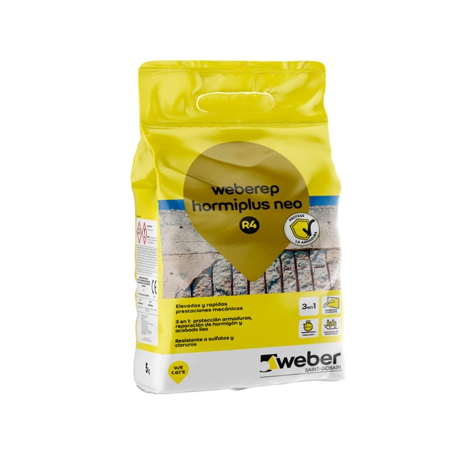 MORTERO REPARADOR R4 WEBEREP HORMIPLUS NEO 5 KG.
