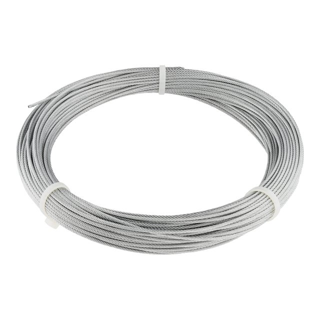 CABLE ACERO GALVANIZADO 6 X 7 + 1  2 MM CABLES Y ESLINGAS. 50 M