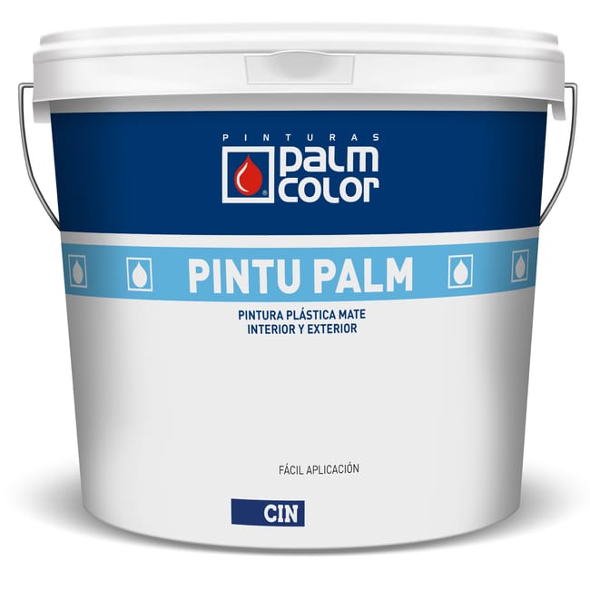 PINTURA PLASTICA BLANCA MATE 4L PINTUPALM - 1
