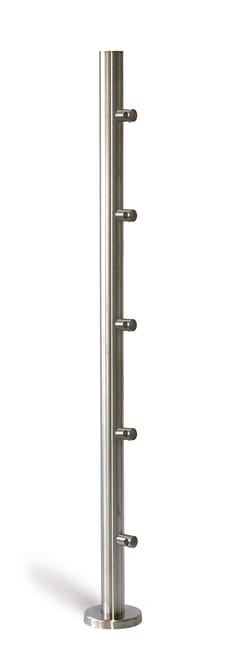 POSTE CENTRAL ACERO INOXIDABLE PARA VARILLA - 1