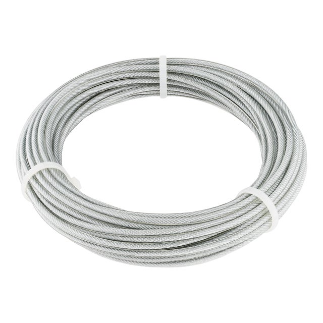 CABLE ACERO GALVANIZADO PLASTIFICADO 6 X 7 + 1  2   4 MM CABLES Y ESLINGAS. 15 M