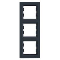 MARCO TRIPLE VERTICAL SERIE ASFORA ANTRACITA - 1