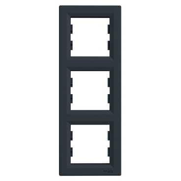 MARCO TRIPLE VERTICAL SERIE ASFORA ANTRACITA - 1