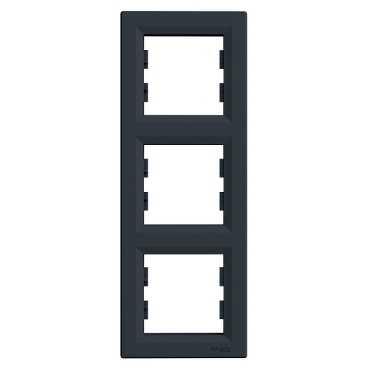 MARCO TRIPLE VERTICAL SERIE ASFORA ANTRACITA