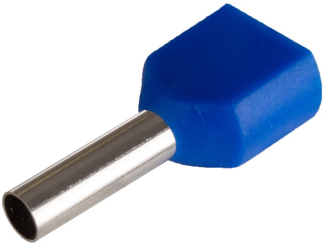 50 UD PUNTERA HUECA DOBLE AZUL 2X2.5/10MM