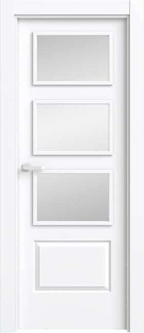 PUERTA ABATIBLE EN BLOCK LACADA BLANCA 72,5CM DERECHA - 1