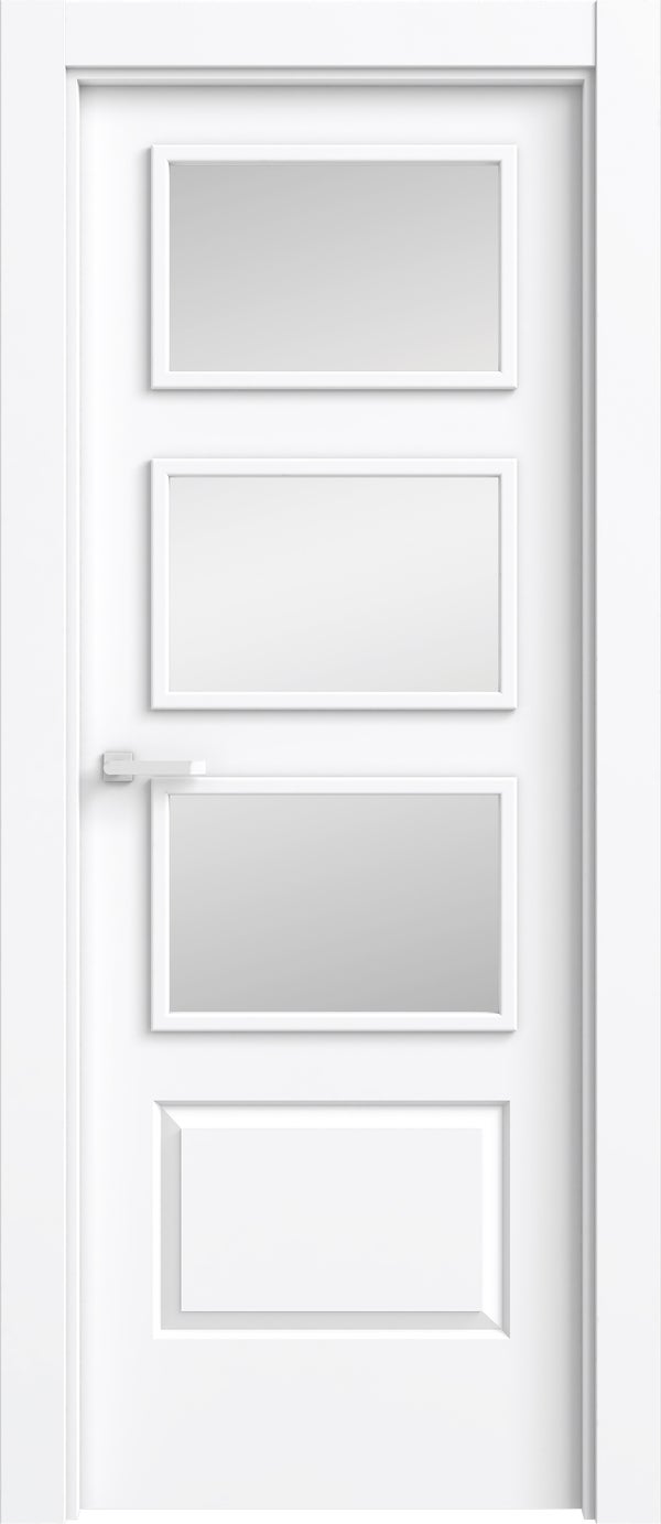 PUERTA ABATIBLE EN BLOCK LACADA BLANCA 70,5CM DERECHA