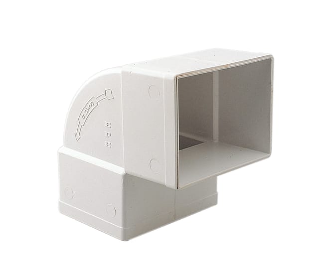 CODO EVACUACIÓN PLUVIALES 87º RECTANGULAR 100X73MM HEMBRA-HEMBRA PVC BLANCO - 1