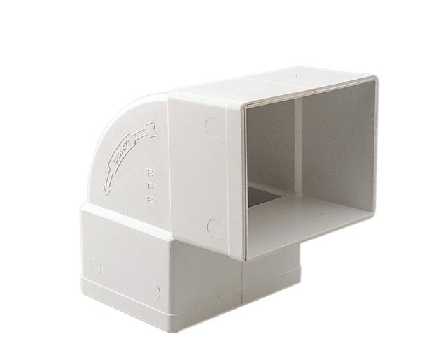 CODO EVACUACIÓN PLUVIALES 87º RECTANGULAR 100X73MM HEMBRA-HEMBRA PVC BLANCO