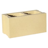 BLOQUE DE HORMIGÓN LISO CREMA 39X19X19 CM - 1