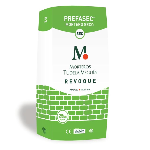 MORTERO TUDELA VEGUIN PREFASEC REVOQUE BLANCO 25 KG