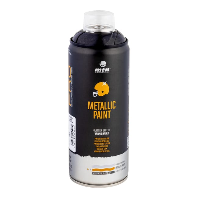ESPRAY PINTURA METALICA 400ML NEGRO - 1