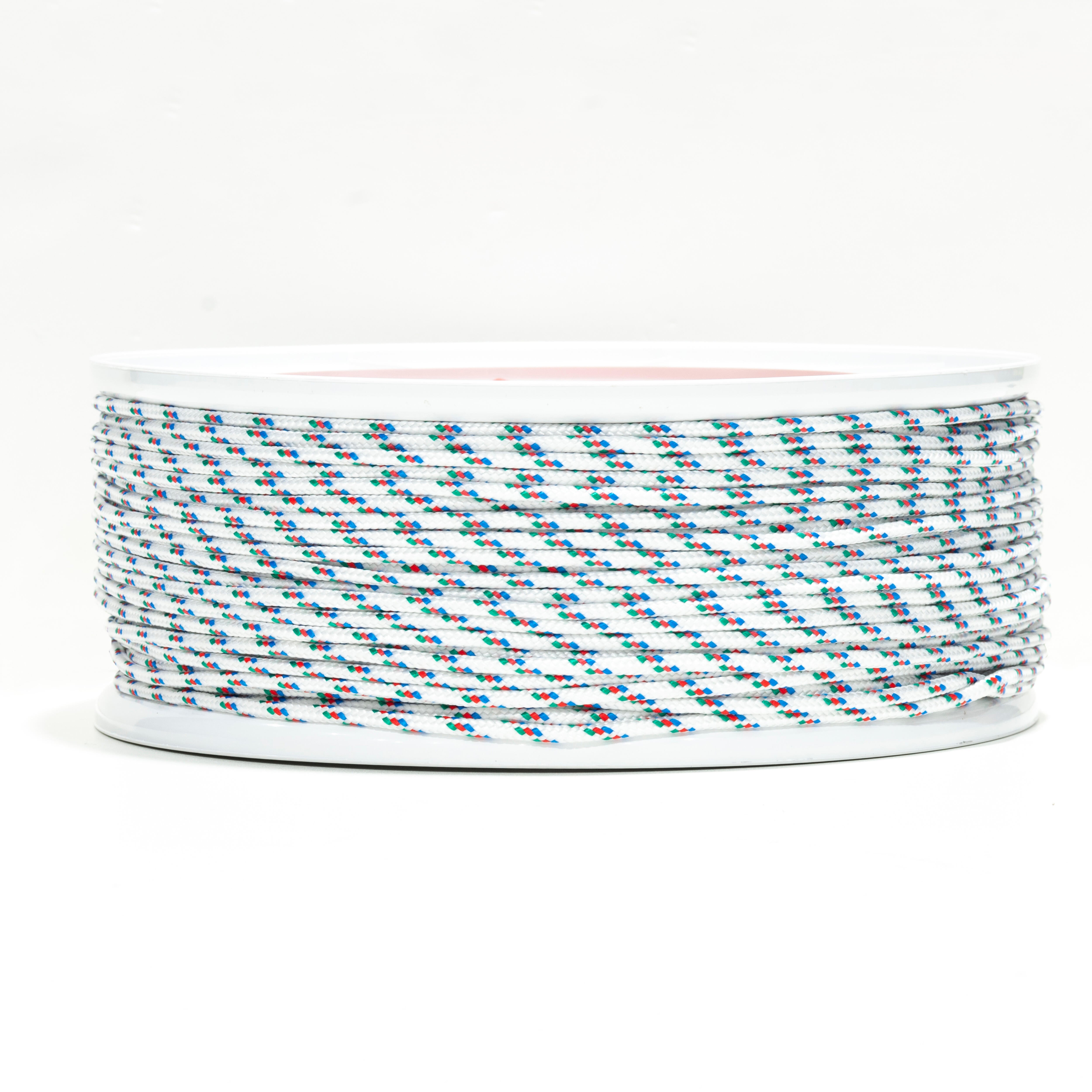 CORDON POLIPROPILENO TRENZADA CON ALMA 4MM. 1M TRICOLOR  ROMBULL - 3