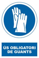 SEÑAL PVC PROTECCIÓN GUANTES 1UD - 1