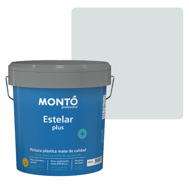 PINTURA PLASTICA GRIS PERLA MATE 4L ESTELAR