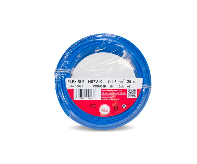 HILO PVC H07V-K 1,5mm2 AZUL 25M