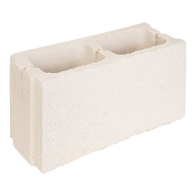 BLOQUE DE HORMIGÓN LISO 39X19X15 CM BLANCO