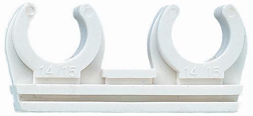 CLIP DOBLE FIJATUBO Ø28MM 2 UNIDADES