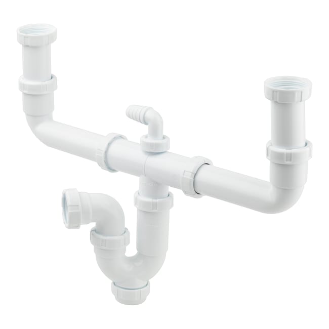 SIFÓN DOBLE CURVO CON RACOR EXTENSIBLE 1 1/2