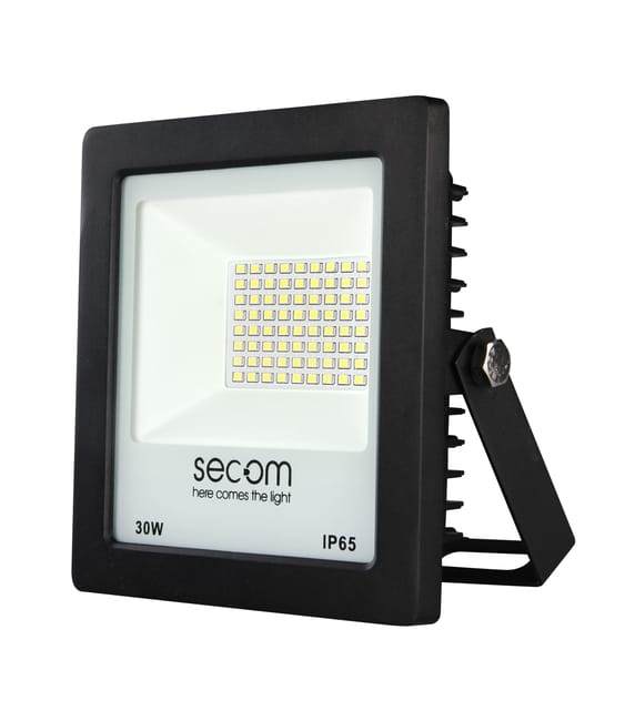 PROYECTOR LED 30W LUZ FRIA IP65 NEGRO SECOM - 1