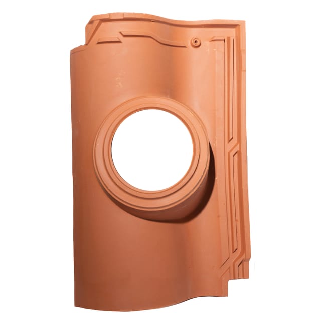 TEJA CERÁMICA CON SALIDA DE HUMOS CIRCULAR PARA TEJA HYDRA ROJO - 1