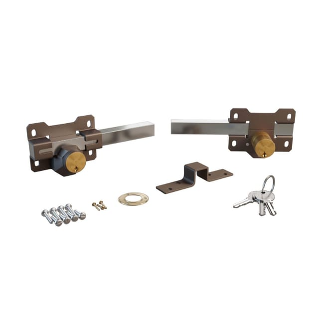 CERROJO PUERTA DE SEGURIDAD INTERIOR Y EXTERIOR PINTADO 3 LLAVES CAYS - 1