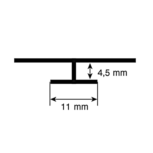 PERFIL METALICO PLATA UNION 280CM