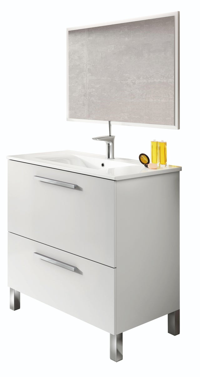 MUEBLE DE BAÑO CON ESPEJO URBAN BLANCO 80X45,5CM