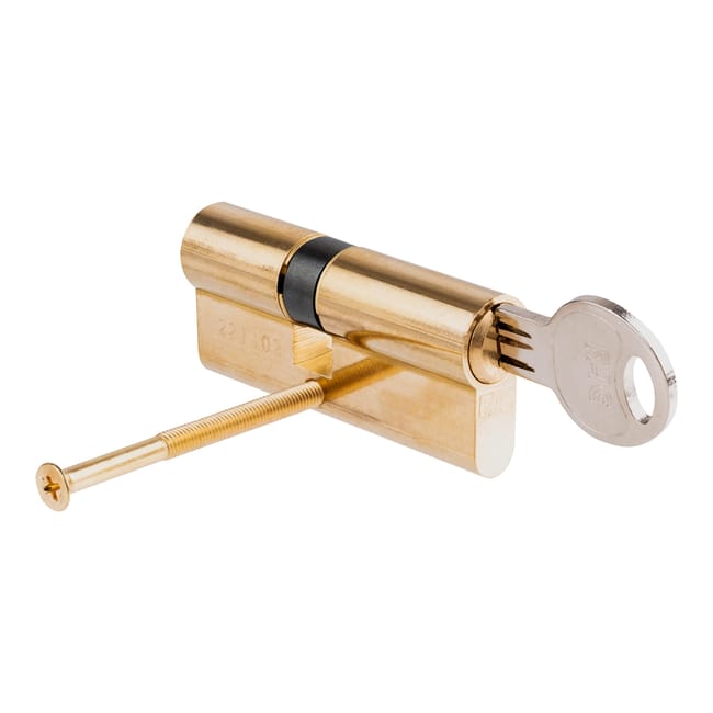 CILINDRO SEGURIDAD BOMBIN 30X40MM. PUNTOS LEVA 15MM. LATON FAC - 1
