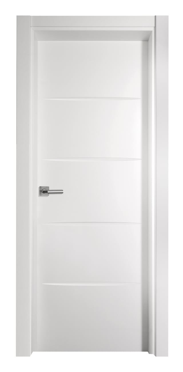  PUERTA INTERIOR EN BLOCK LACADA BLANCA  82,5 CM DERECHA       