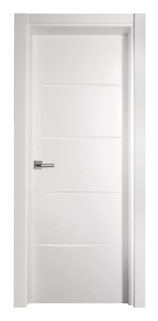PUERTA INTERIOR EN BLOCK LACADA BLANCA  82,5 CM DERECHA        - 1