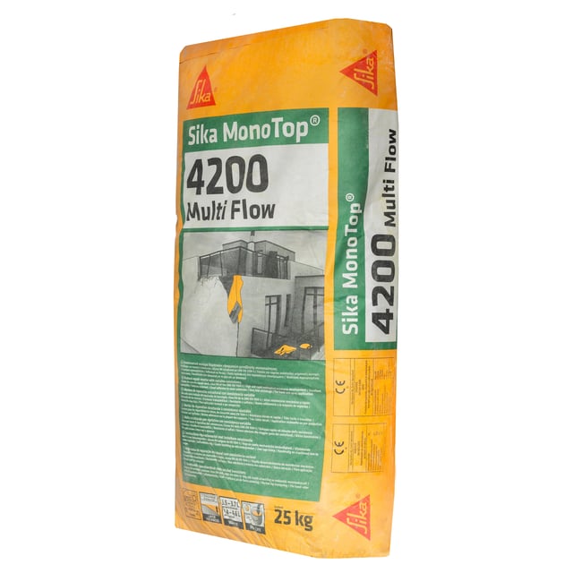 MORTERO REPARADOR R4 SIKA MONOTOP 4200 MULTIFLOW 25KG