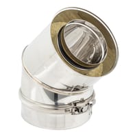 CODO 45º INOXIDABLE PARED DOBLE 100MM - 1