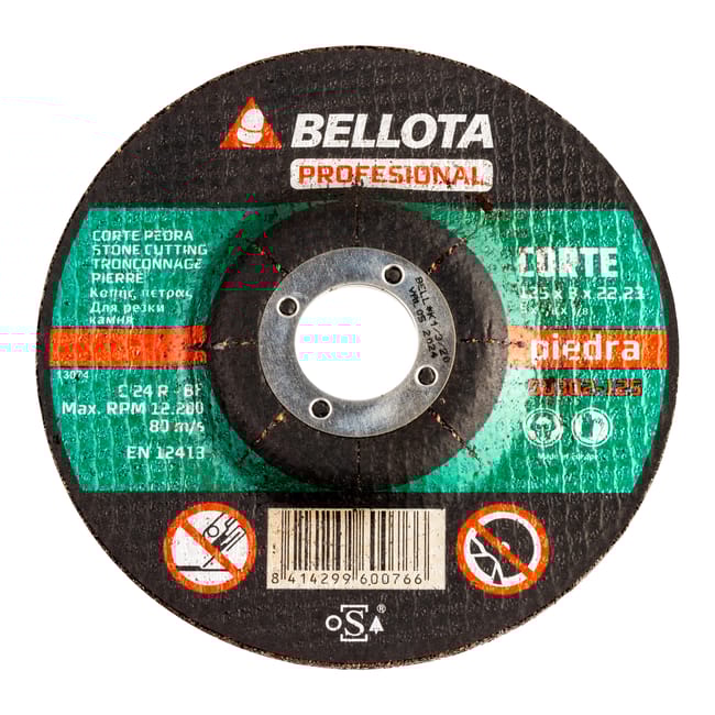 DISCO AMOLADORA CORTE PIEDRA 125MM BELLOTA - 1