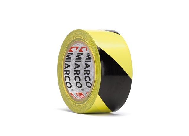 CINTA ADHESIVA SEÑALIZACIÓN PVC 50MMX33M AMARILLO/NEGRO