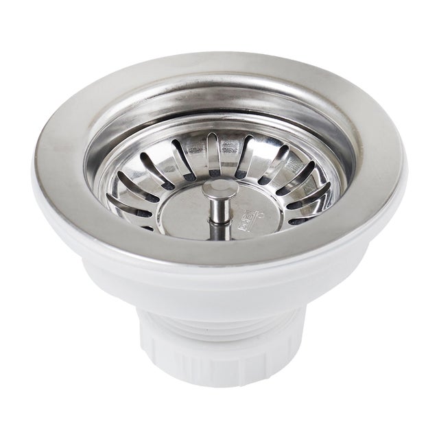 VÁLVULA FREGADERO 115MM SIN REBOSADERO BLANCO TEKA