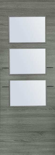 PUERTA ABATIBLE EN BLOCK MELAMINA GRIS T 72,5CM DERECHA - 1