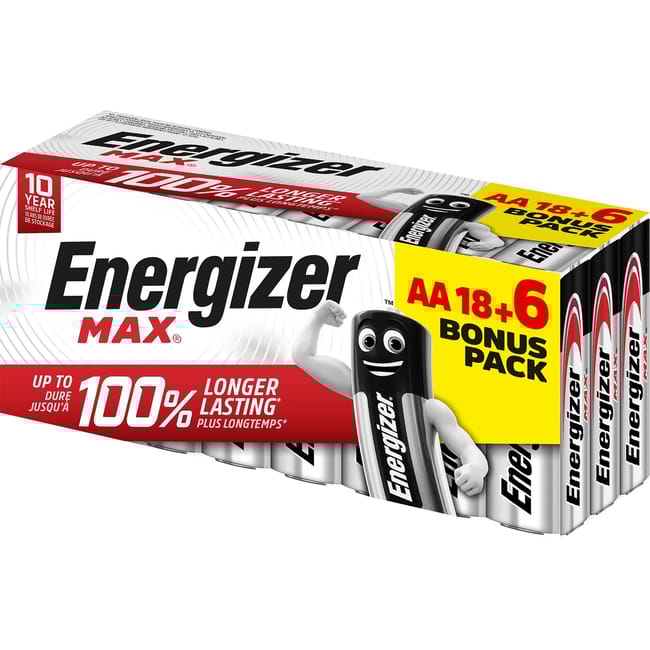 24 PILAS ALCALINAS ENERGIZER MAX AA - 1