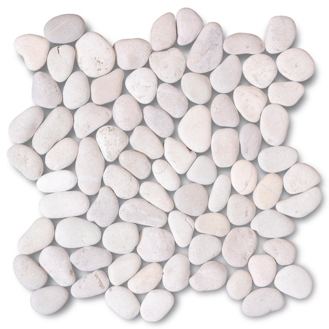 MOSAICO PIEDRA NATURAL 30X30CM GALET BLANCO