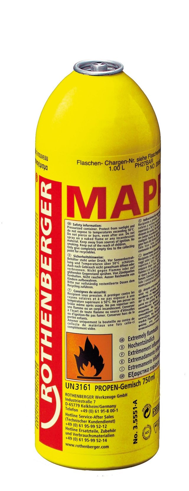 BOTELLA GAS PROPANO MAP EU ROTHENBERGER