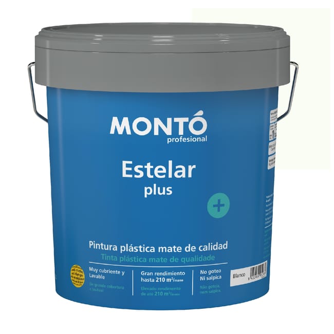 PINTURA PLASTICA BLANCO ROTO MATE 4L ESTELAR - 1