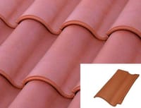 TEJA CERAMICA DE VENTILACION MIXTA DUNA ROJO 45,4X28,6CM - 2