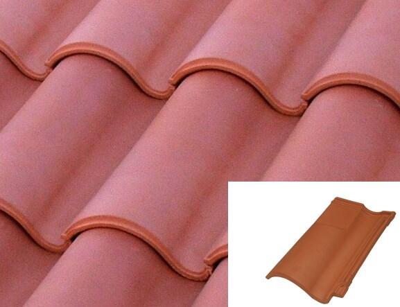 TEJA CERAMICA DE VENTILACION MIXTA DUNA ROJO 45,4X28,6CM - 2