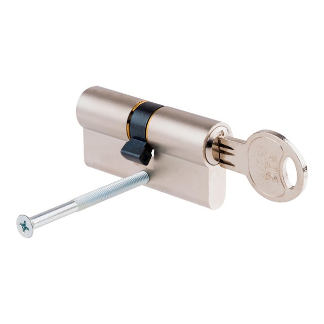 CILINDRO SEGURIDAD BOMBIN 30X40MM. PUNTOS LEVA 15MM. NIQUEL FAC