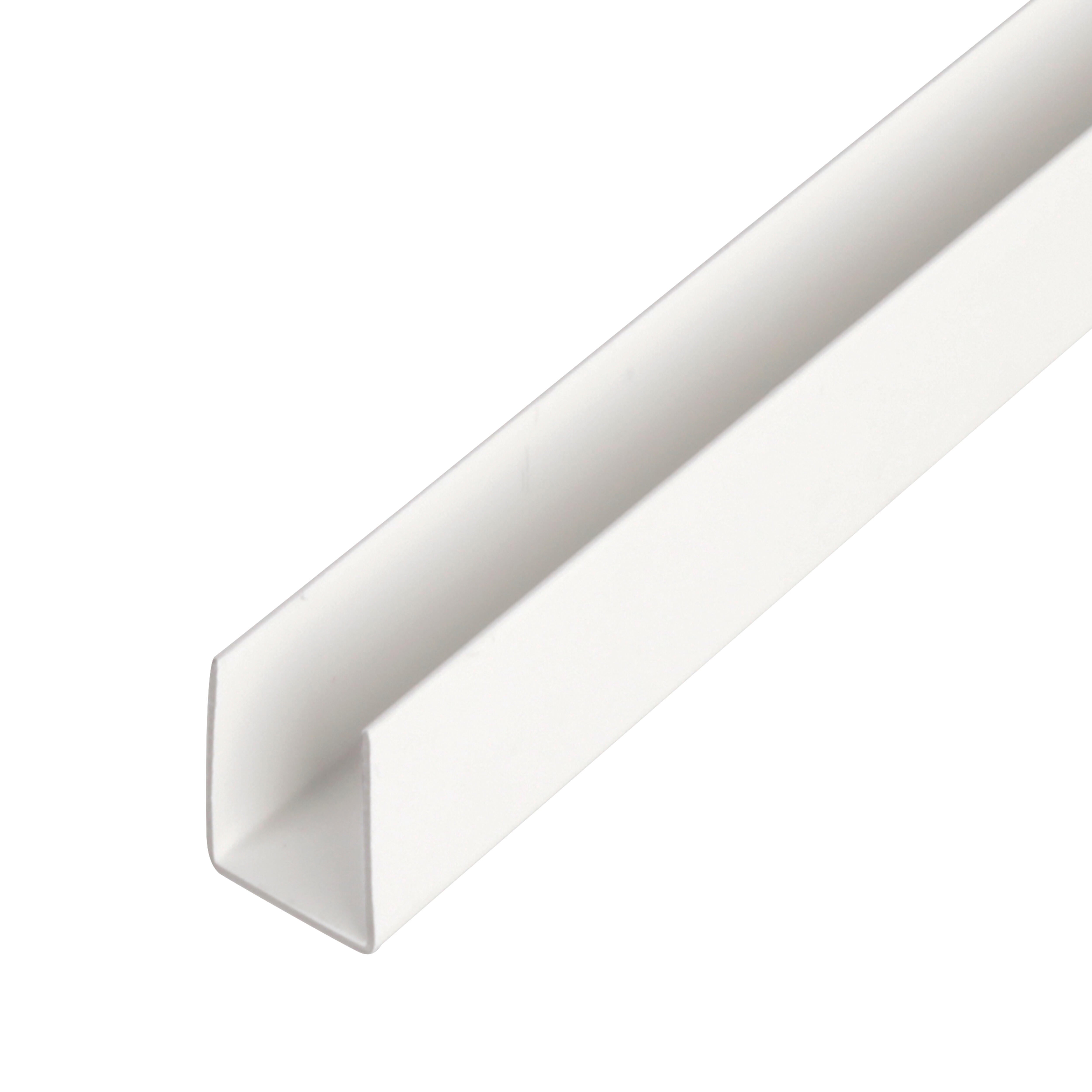 PERFIL U PVC BLANCO 12X10X1MM 2,6M - 2