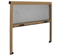 MOSQUITERA ENROLLABLE ALUMINIO NOGAL 120X140CM - 1